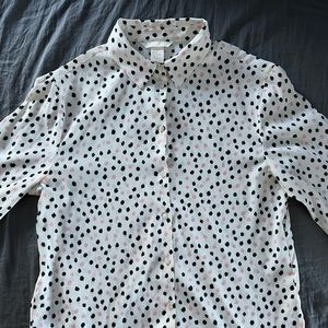 H&M Long-Sleeve Button-Up Blouse